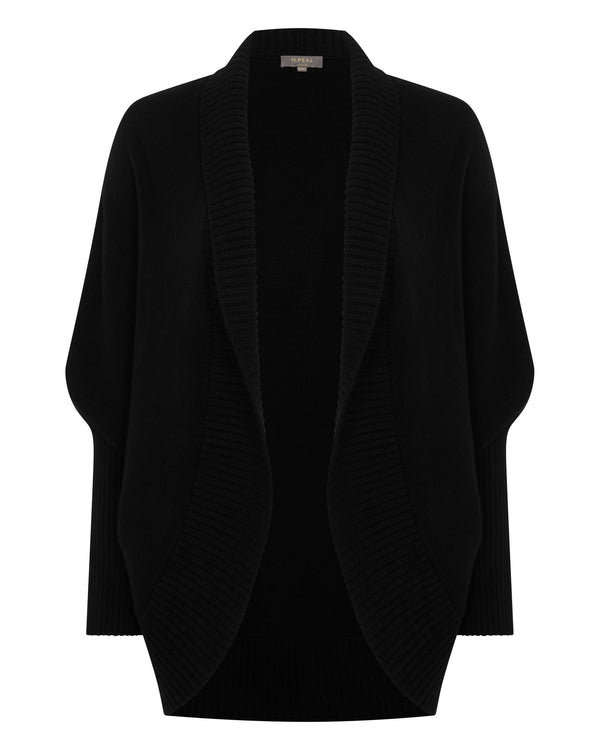 N.Peal Women's Cocooning Cashmere Cardigan Black
