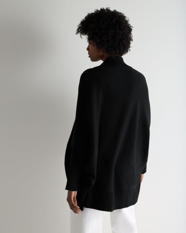 N.Peal Women's Cocooning Cashmere Cardigan Black