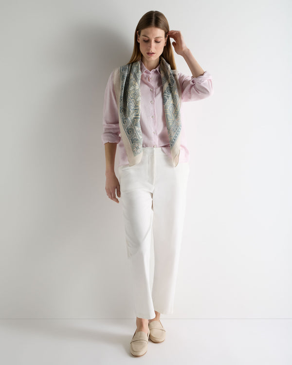 N.Peal Women's Rochelle Linen Shirt Rose Pink