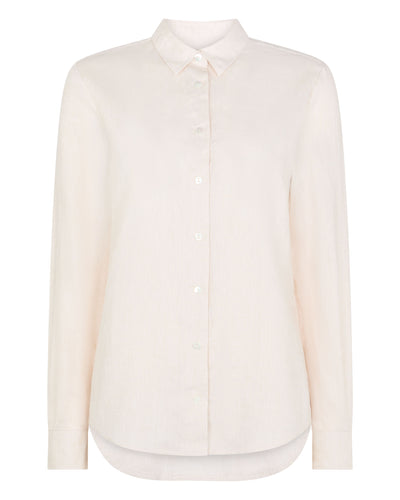 N.Peal Women's Rochelle Linen Shirt Stone Brown