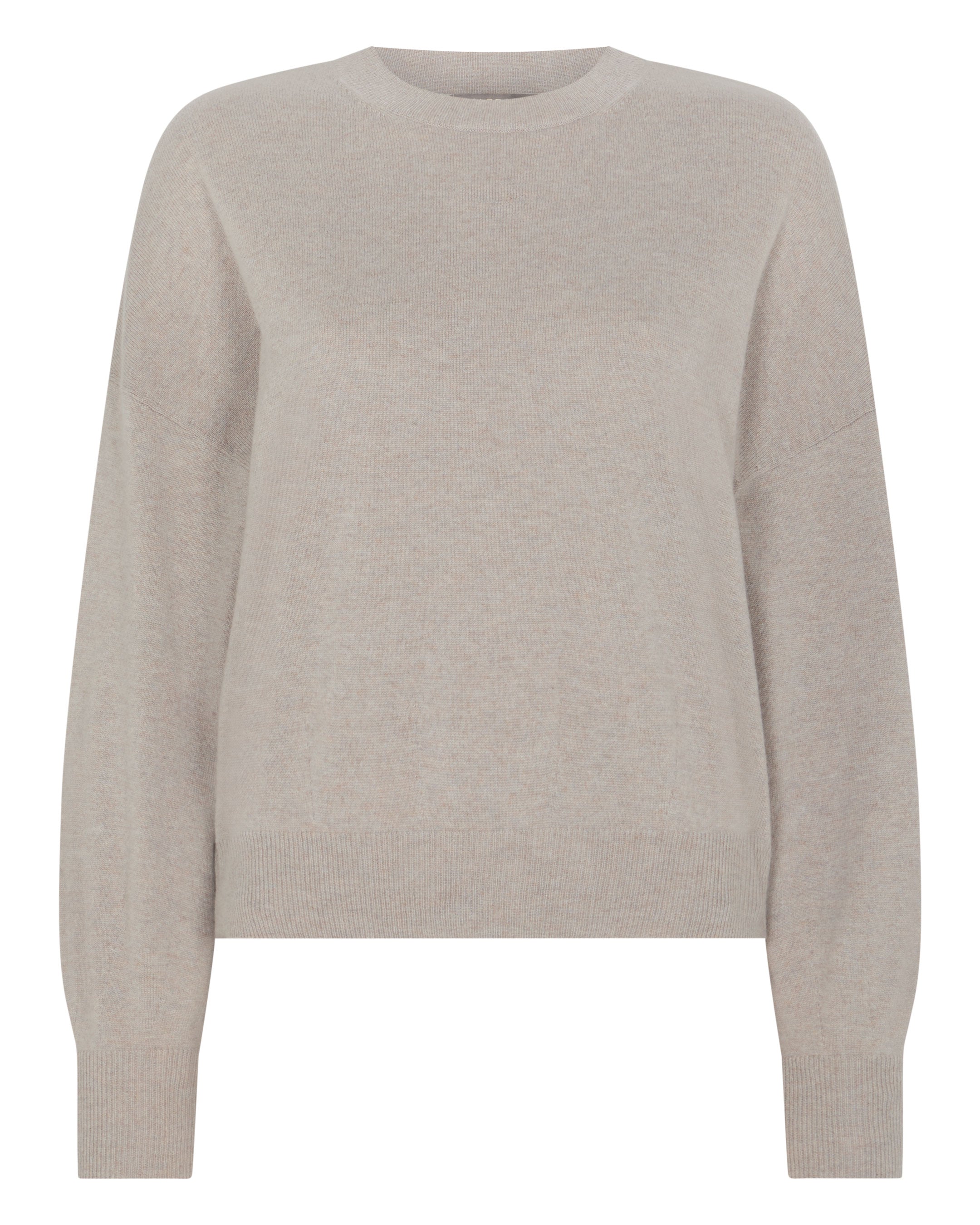 Women's Balloon Sleeve Cashmere Jumper Oat Grey | N.Peal
