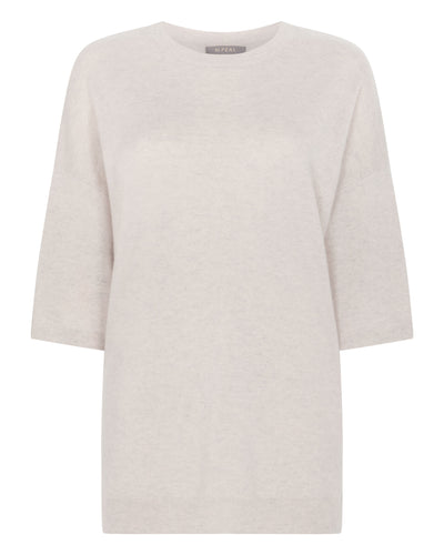 N.Peal Women's Sienna Oversized Cashmere Tunic Pebble Grey