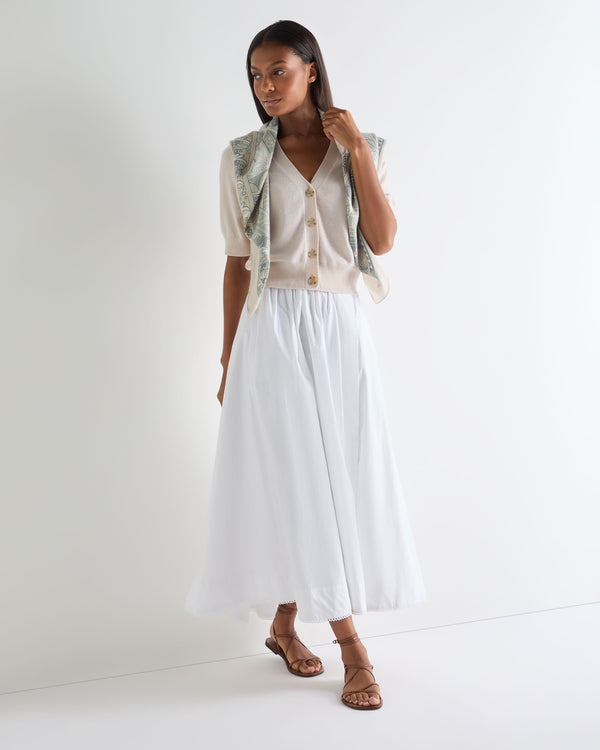 N.Peal Women's Clara V Neck Cashmere Cardigan Dove Pink