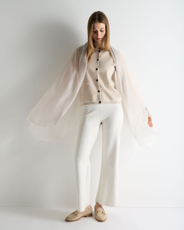 N.Peal Women's Double Faced Cotton Blend Tank Sandstone Brown