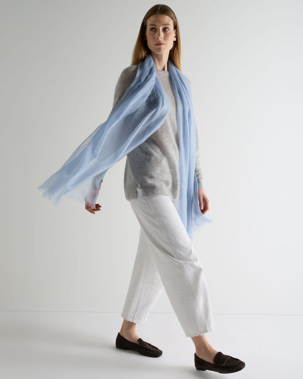 N.Peal Women's Air Longline Cashmere Jumper Fumo Grey