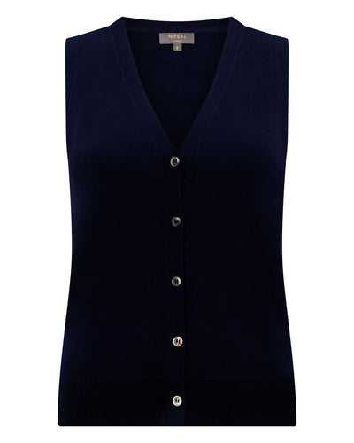 N.Peal Women's Selene Linen Blend Tank Deep French Blue