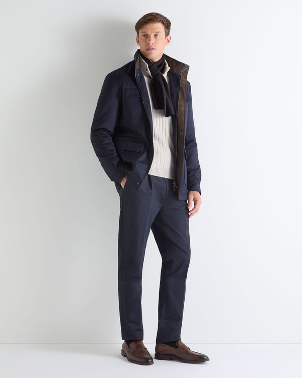 N.PEAL x TUCCI CASHMERE FIELD JACKET Navy Blue