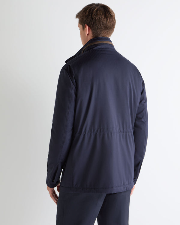 N.PEAL x TUCCI CASHMERE FIELD JACKET Navy Blue