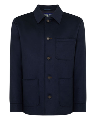 N.PEAL x TUCCI CASHMERE UTILITY JACKET Navy Blue