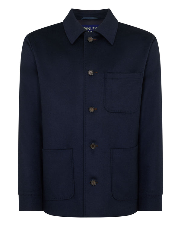N.PEAL x TUCCI CASHMERE UTILITY JACKET Navy Blue