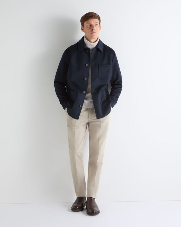 N.PEAL x TUCCI CASHMERE UTILITY JACKET Navy Blue