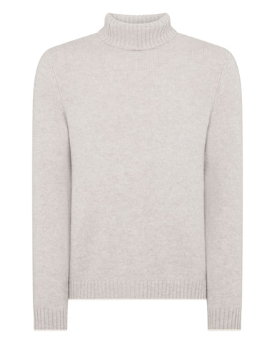 N.PEAL x TUCCI CHUNKY ROLL NECK Pebble Grey