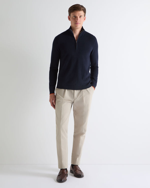 N.PEAL x TUCCI HALF ZIP Navy Blue