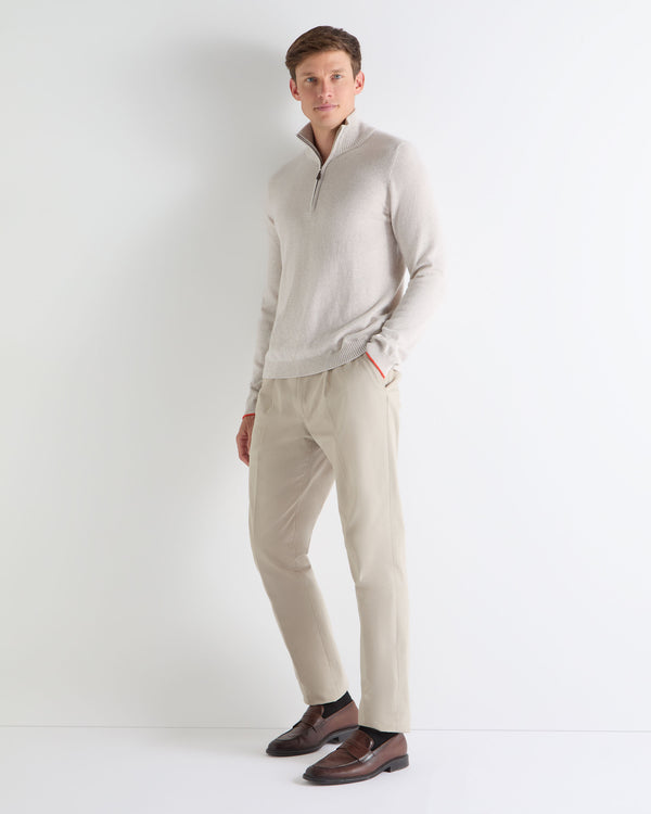 N.PEAL x TUCCI HALF ZIP Pebble Grey