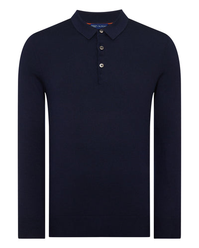 N.PEAL x TUCCI SUPERFINE POLO SHIRT Navy Blue