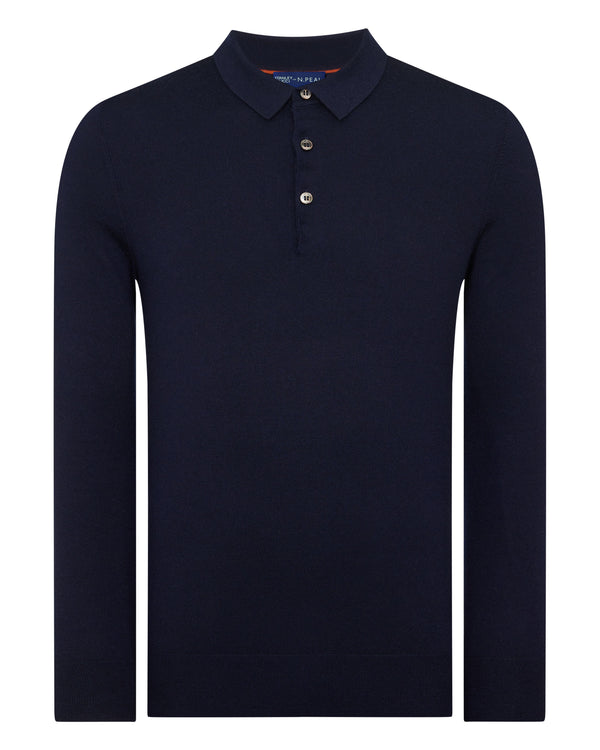 N.PEAL x TUCCI SUPERFINE POLO SHIRT Navy Blue