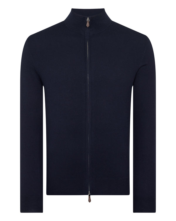 N.PEAL x TUCCI SUPERFINE FULL ZIP Navy Blue