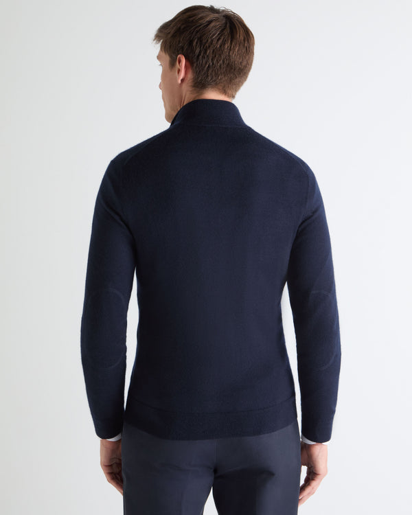 N.PEAL x TUCCI SUPERFINE FULL ZIP Navy Blue