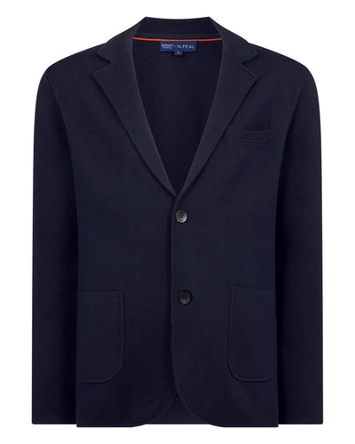 N.PEAL x TUCCI KNITTED BLAZER Navy Blue