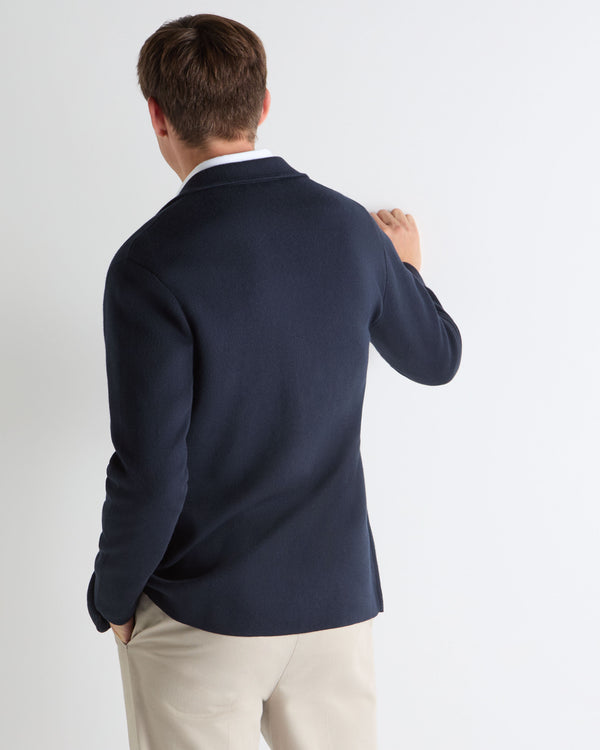 N.PEAL x TUCCI KNITTED BLAZER Navy Blue