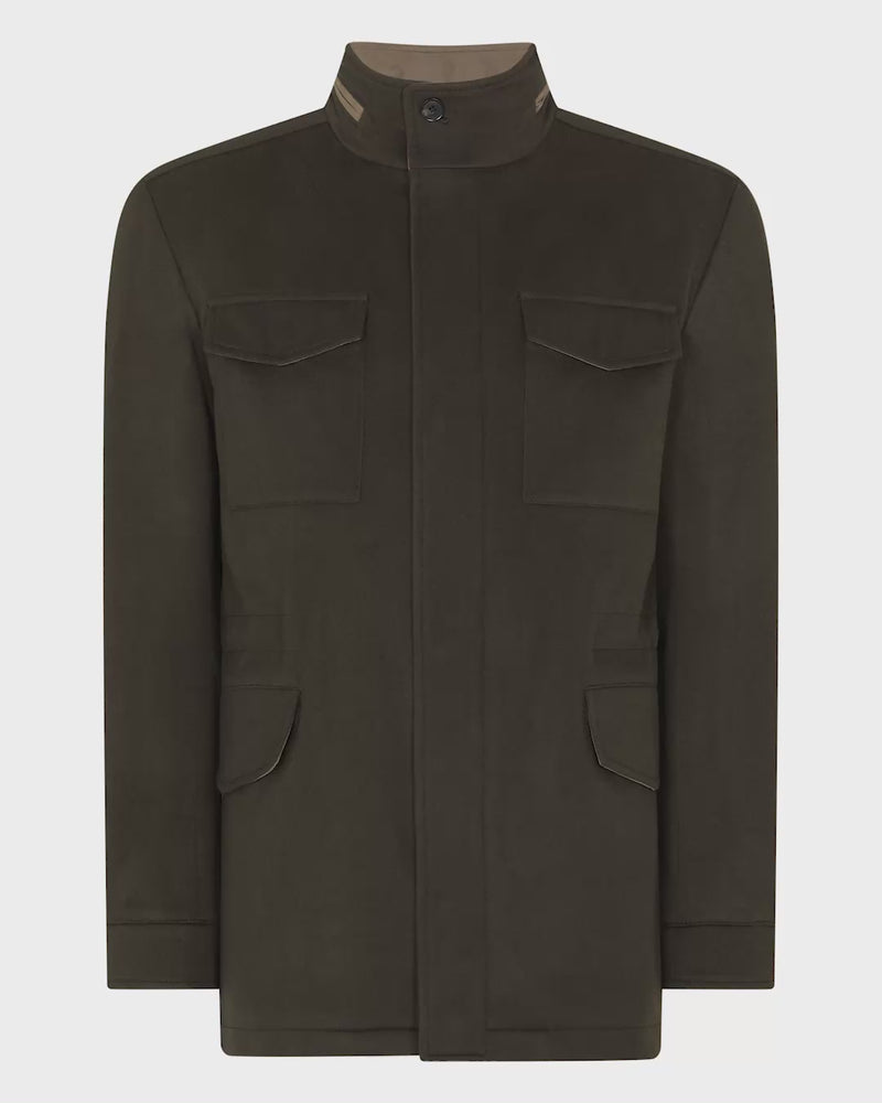 N.Peal Men's Pimlico Cashmere Field Jacket Green