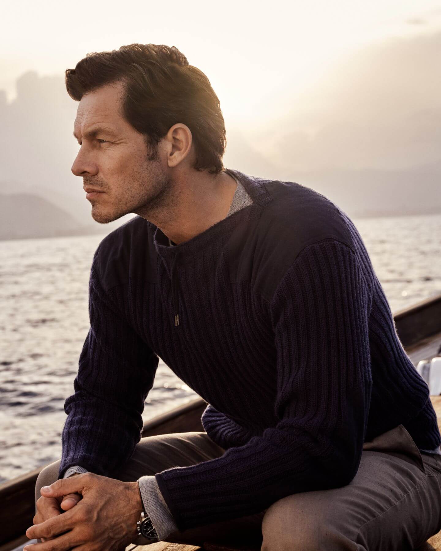 007 Ribbed Army Sweater Navy Blue - Main Image