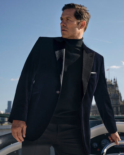 N.Peal 007 Classic Polo Neck Cashmere Jumper Black