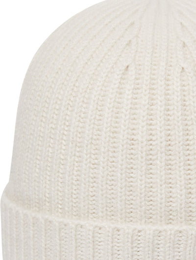 N.Peal Unisex Ribbed Cashmere Hat Snow Grey