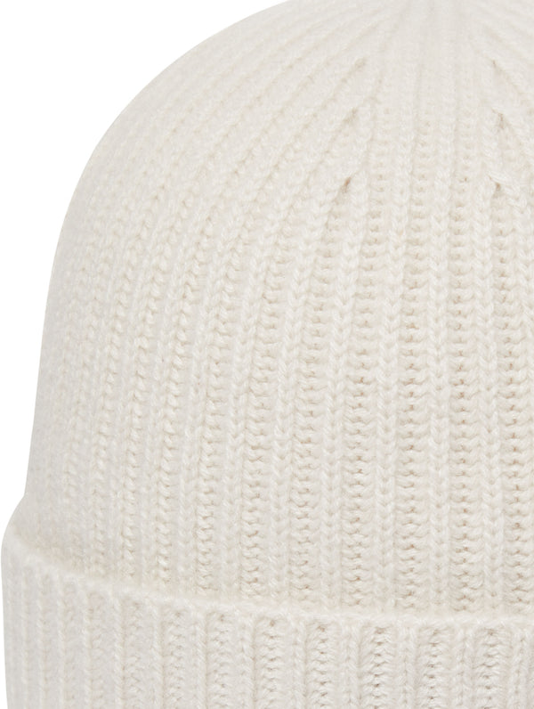 N.Peal Unisex Ribbed Cashmere Hat Snow Grey