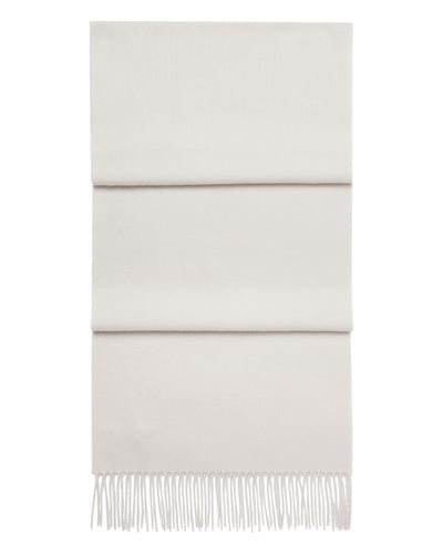 N.Peal Unisex Large Woven Cashmere Scarf Snow Grey