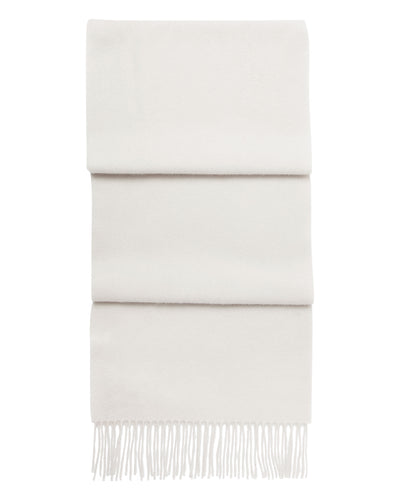 N.Peal Unisex Woven Cashmere Scarf Snow Grey