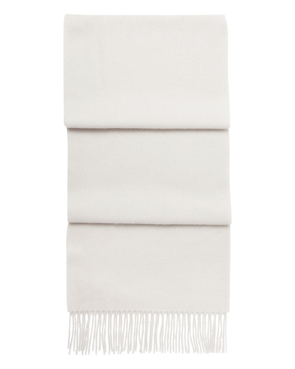 N.Peal Unisex Woven Cashmere Scarf Snow Grey