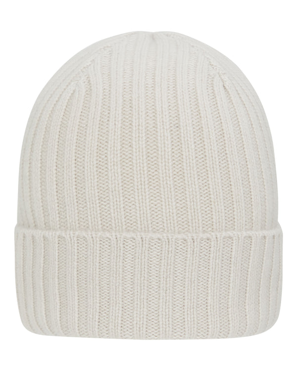 N.Peal Unisex Chunky Ribbed Cashmere Hat Snow Grey
