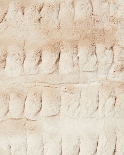 N.Peal Fur And Cashmere Cushion Camel Brown