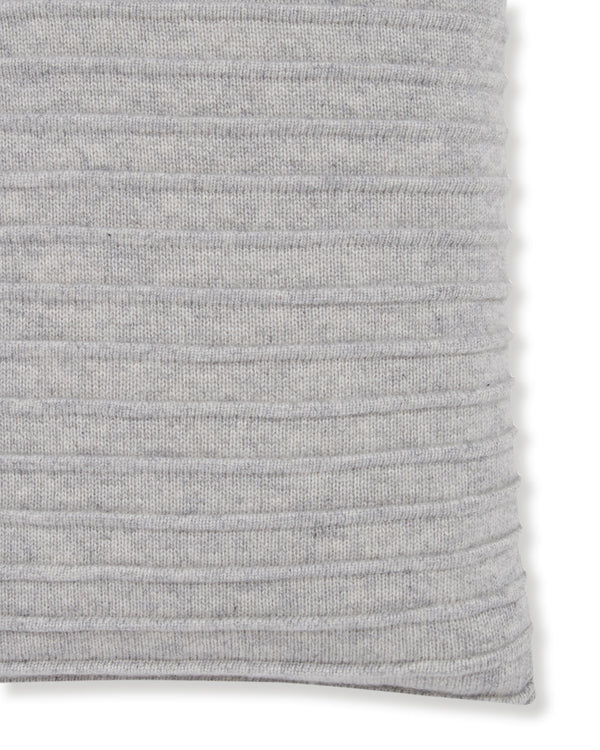 N.Peal Ribbed Cashmere Cushion Fumo Grey