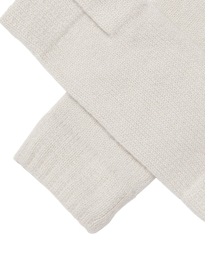 N.Peal Unisex Fingerless Cashmere Gloves Snow Grey