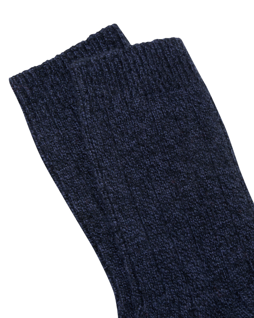 Men's Rib Cashmere House Socks Hurricane Blue | N.Peal