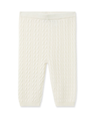 N.Peal Cable Cashmere Leggings New Ivory White