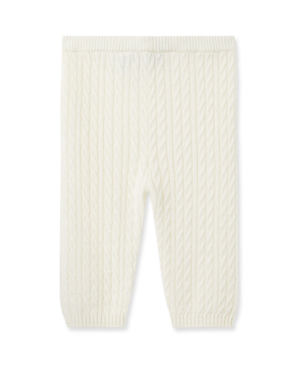 N.Peal Cable Cashmere Leggings New Ivory White