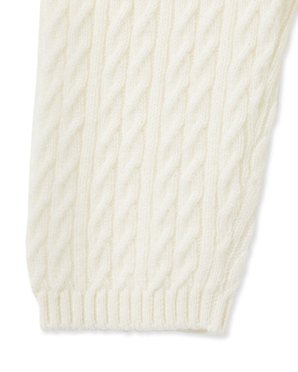 N.Peal Cable Cashmere Leggings New Ivory White