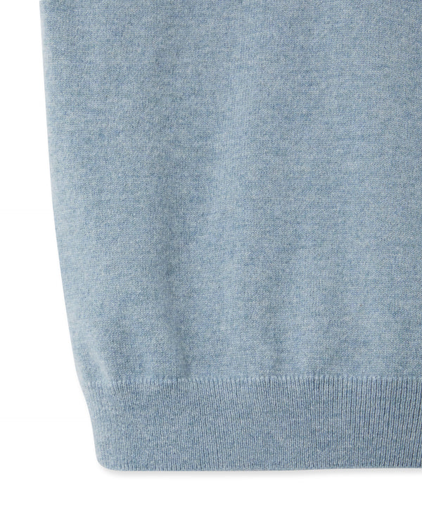 N.Peal Boys Cashmere Slipover Heather Blue