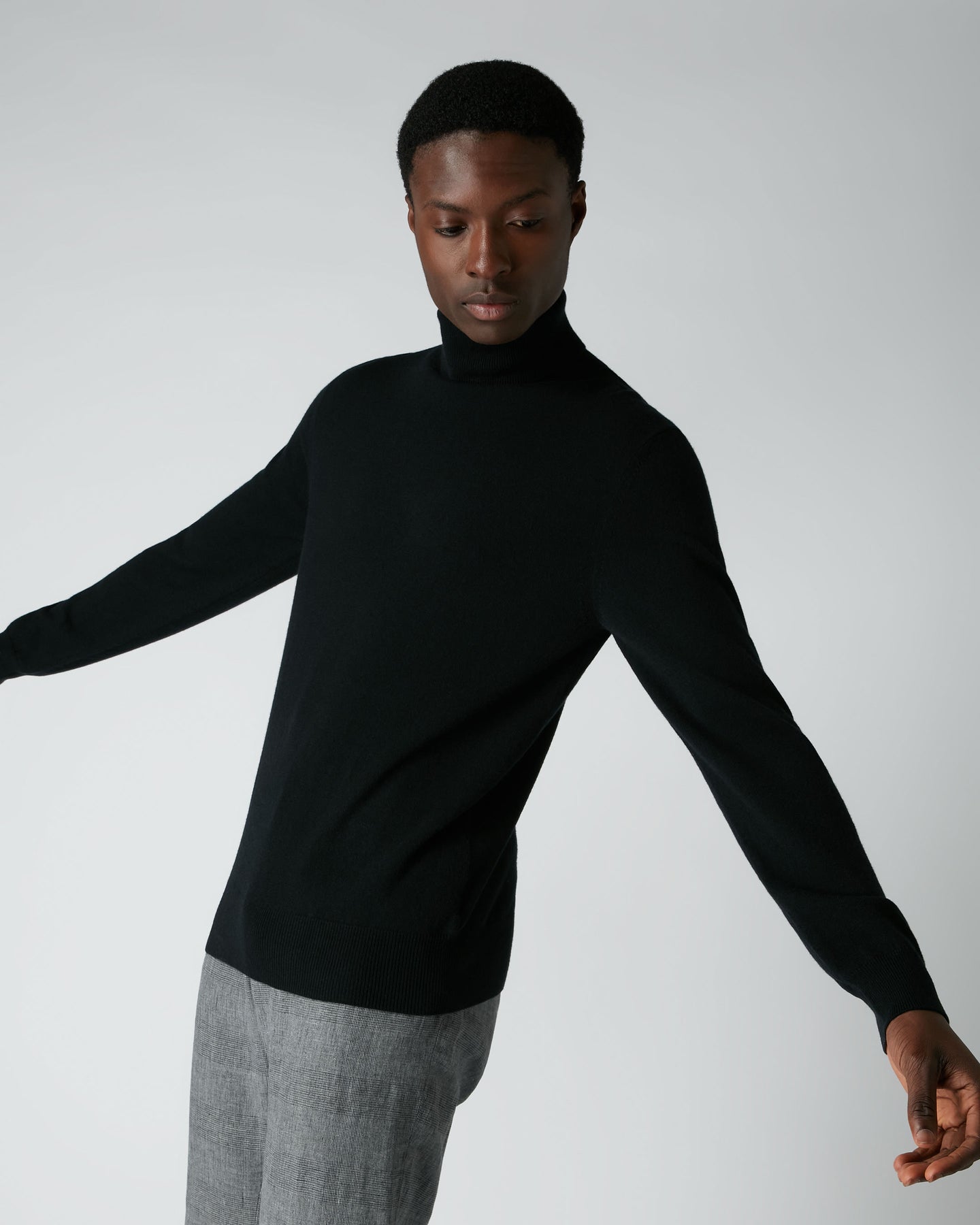 Black polo neck jumper next Clearance