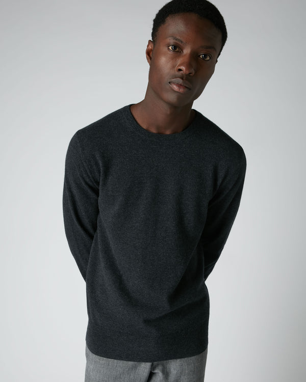 mens black crew neck jumper