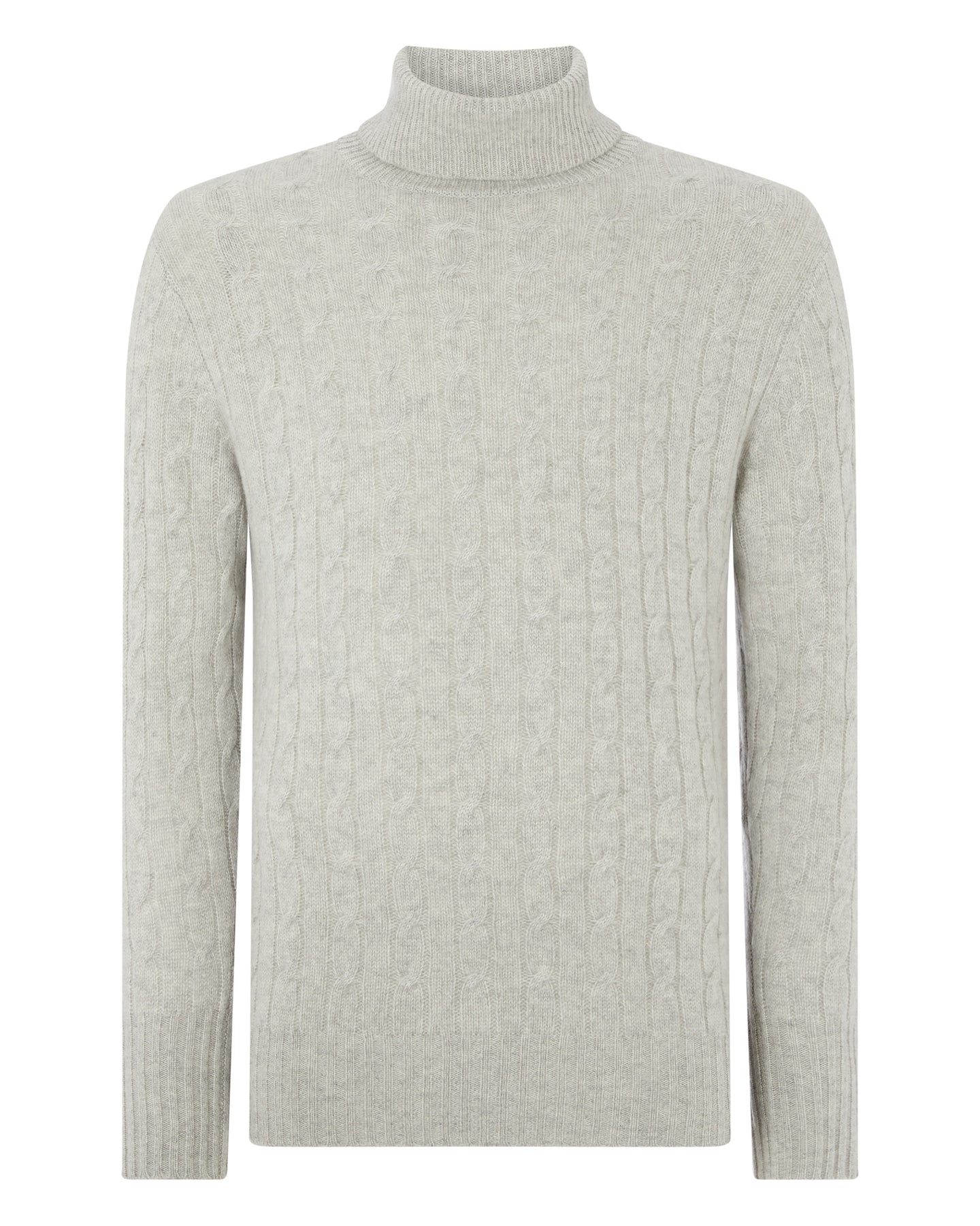 N.Peal 007 Cable Roll Neck Jumper Fumo Grey