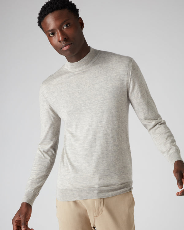 Men's Fine Gauge Cashmere Turtle Neck Jumper  1