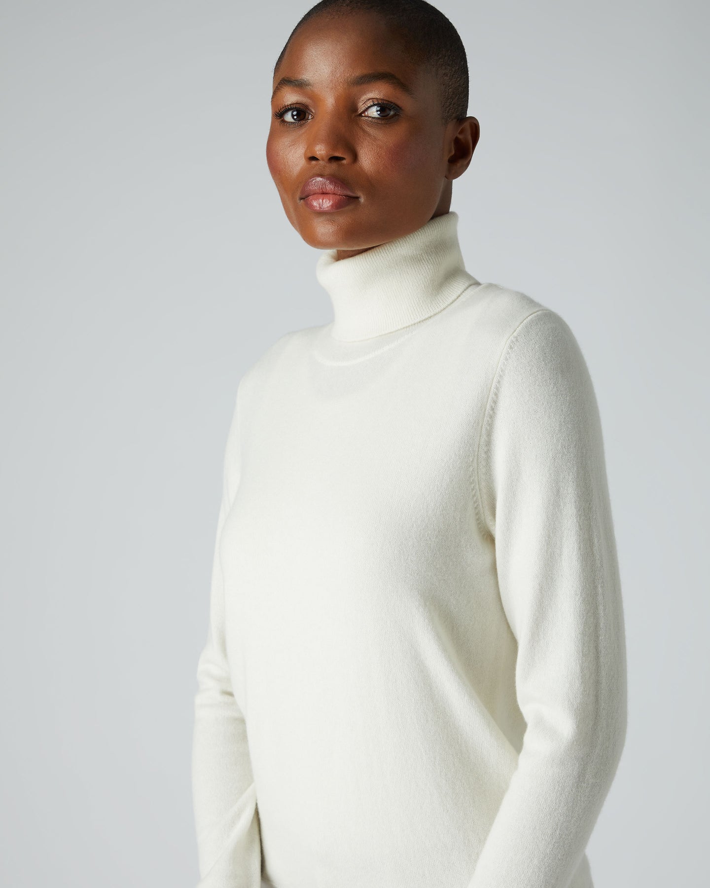White roll neck jumper Clearance