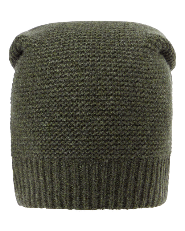 N.Peal Unisex Beanie Cashmere Hat Moss Green