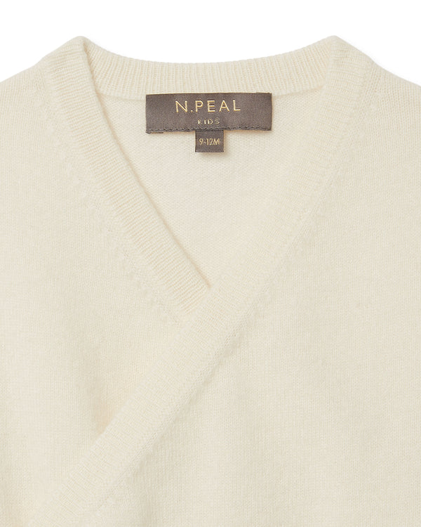 N.Peal Wrap Cashmere Cardigan New Ivory White