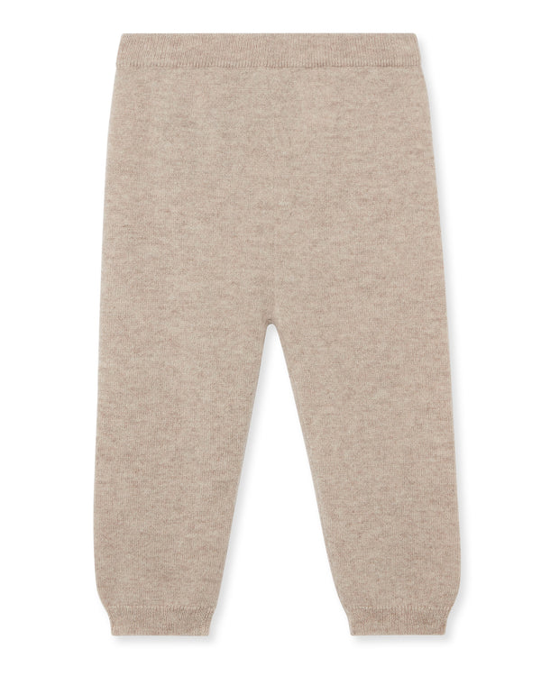 N.Peal Bear Pocket Cashmere Leggings Light Oatmeal Brown