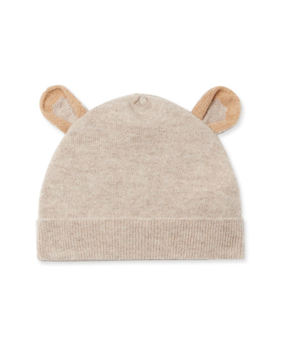 N.Peal Bear Cashmere Hat Light Oatmeal Brown